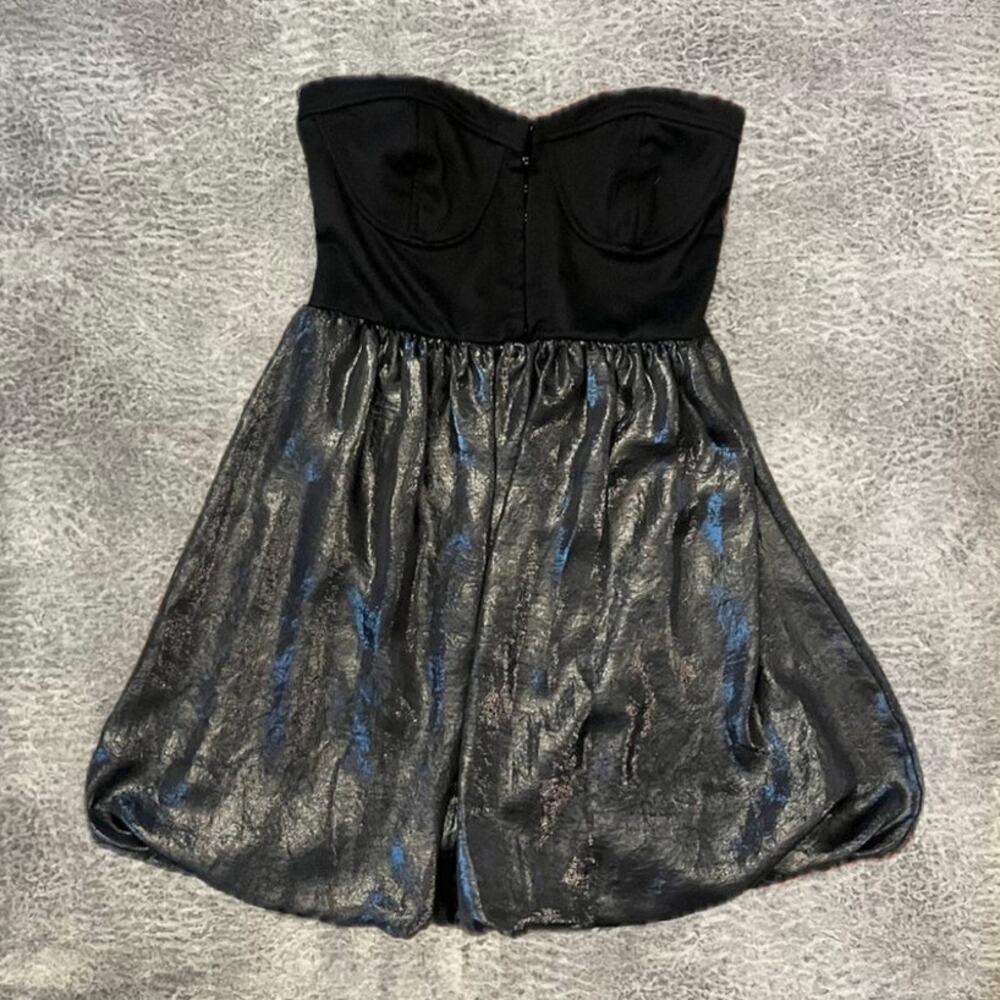 Y2k metallic mini dress straples